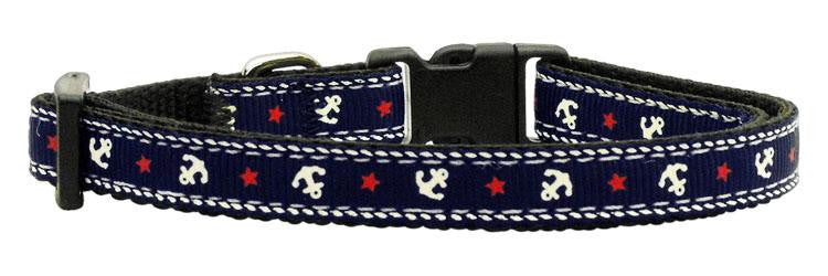 Anchors Nylon Ribbon Collar Blue X-Small