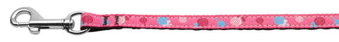 Lollipops Nylon Ribbon Leash Bright Pink 3-8 inch wide 4ft Long