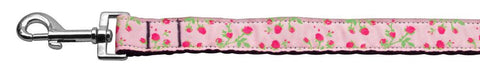 Roses Nylon Ribbon Leash Light Pink 1 inch wide 6ft Long