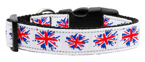 Graffiti Union Jack(UK Flag) Nylon Ribbon Collar Medium