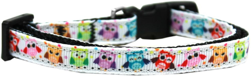 Bright Owls Nylon Ribbon Cat Safety Collar