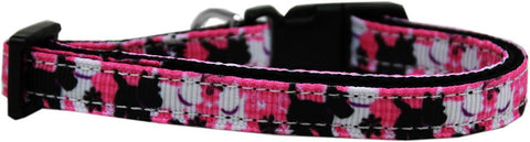 Plaid Pups Nylon Ribbon Dog Collar Sm