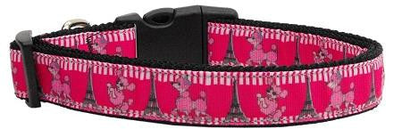 Poodles in Paris Nylon Ribbon Collars Large