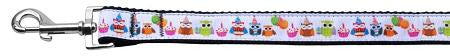 Party Owls Nylon Ribbon Collars 1 wide 6ft Leash