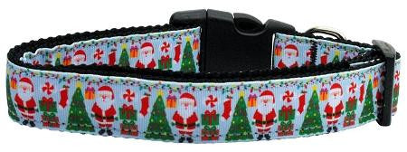 Aqua Santa Nylon Ribbon Collars Large