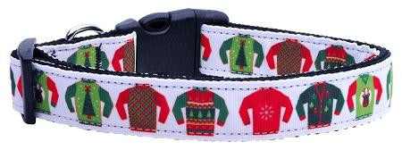 Ugly Sweater Nylon Ribbon Collars Medium