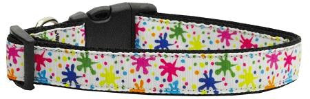 Splatter Paint Nylon Ribbon Collars Large