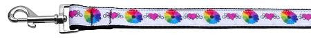 Technicolor Love Nylon Ribbon Dog Collars 1 wide 4ft Leash