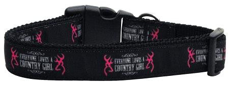 Country Girl Nylon Ribbon Dog Collars Medium