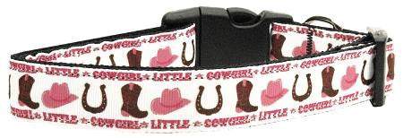 Little Cowgirl Nylon Ribbon Dog Collars Medium