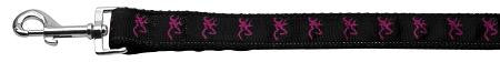 Pink Deer Nylon Ribbon Dog Collars 1 wide 4ft Leash