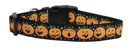 Pumpkins Nylon Ribbon Dog Collars Large