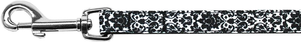 Fancy Black and White Nylon Ribbon Pet Leash 5-8 inch wide 4Ft Lsh