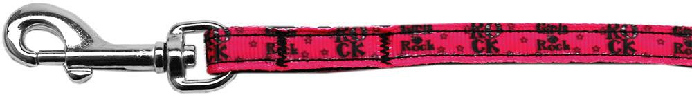 Girls Rock Nylon Ribbon Pet Leash 3-8 inch wide 6Ft Lsh