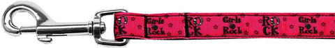 Girls Rock Nylon Ribbon Pet Leash 5-8 inch wide 6Ft Lsh