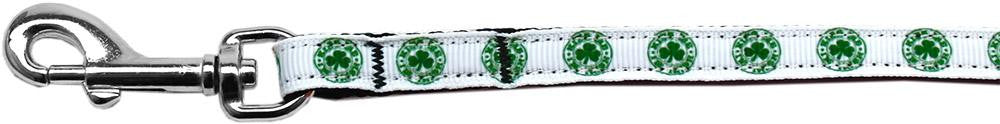 Kiss Me - I'm Irish Nylon Ribbon Pet Leash 3-8 inch wide 4Ft Lsh