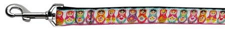 Pretty Nesting Dolls Nylon Ribbon Dog Collars 1 wide 6ft Leash