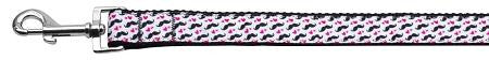 Moustache Love Ribbon Dog Collars 1 wide 4ft Leash