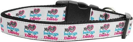 My Heart Belongs to Daddy Nylon Collar Large