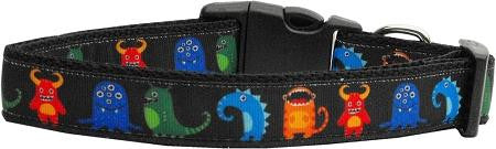 Black Monsters Nylon Collar Large