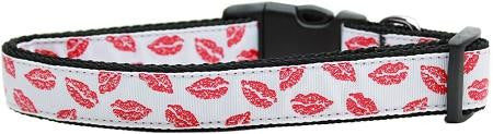 Sparkling Smooches Ribbon Dog Collars Large