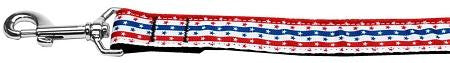 Stars in Stripes Nylon Dog Leash 4 Foot