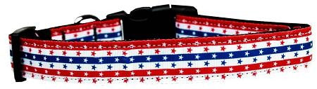 Stars in Stripes Nylon Dog Collar Large