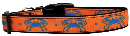 Blue Crabs Nylon Dog Collar Large