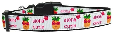 Aloha Cutie Nylon Dog Collar Large