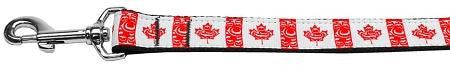 Canadian Flag in Swirls Nylon Dog Leash 4 Foot