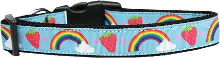 Rainbows and Berries Nylon Dog Collar Large