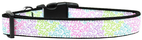 Summer Swirls Nylon Dog Collar Large