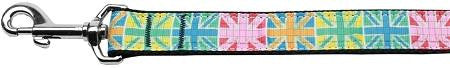 Multi-Color UK Flag Nylon Dog Leash 6 Foot