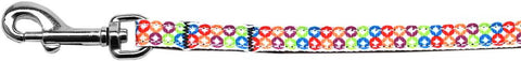 Bright Diamonds Nylon Ribbon Pet Leash 3-8 inch wide 4Ft Lsh