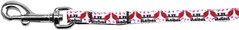 Lil' Rebel Nylon Ribbon Pet Leash 3-8 inch wide 4Ft Lsh