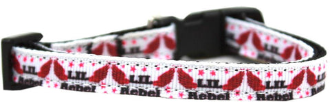 Lil' Rebel Nylon Ribbon Dog Collar XS