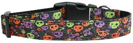 Confetti Skulls Nylon Dog Collar Medium