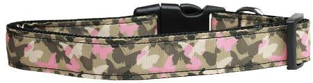 Camo Butterflies Nylon Dog Collar Large