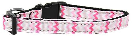 Sweet Chevrons Nylon Dog Collar XS