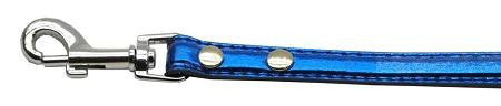 3-4" (18mm) Metallic Two-Tier Collar  Blue 1-2" Leash