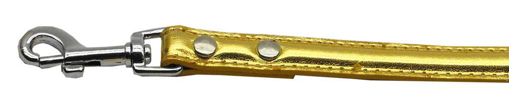 3-4" (18mm) Metallic Two-Tier Collar  Gold 1-2" Leash