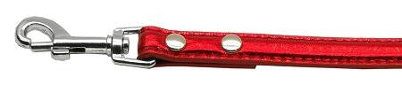 3-4" (18mm) Metallic Two-Tier Collar  Red 3-4" Leash