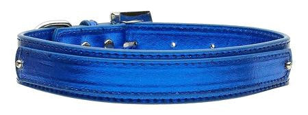 3-4" (18mm) Metallic Two-Tier Collar  Blue Medium