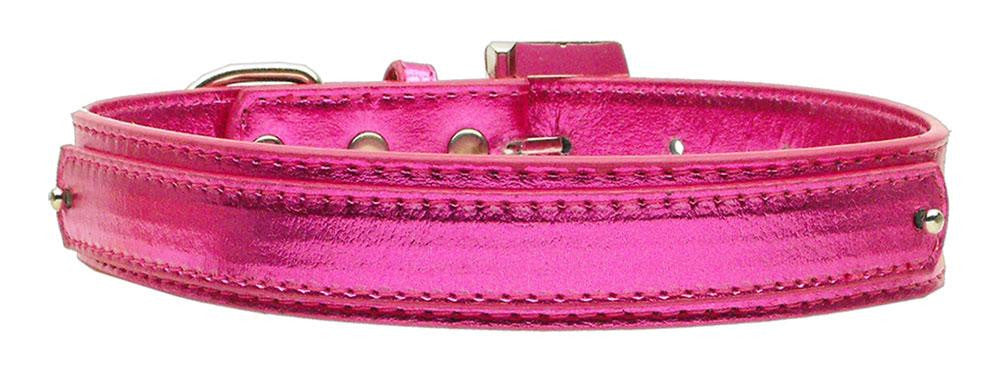 3-4" (18mm) Metallic Two-Tier Collar  Pink Medium