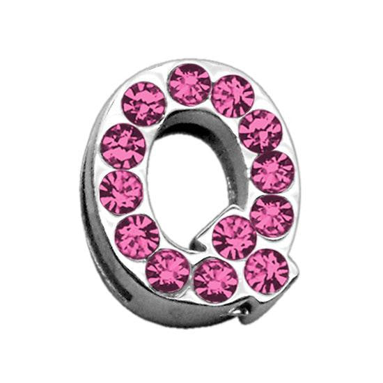 3-4" (18mm) Pink Letter Sliding Charms Q 3-4 (18mm)