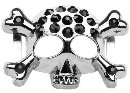 3-4" (18mm) Slider Skull Charm  Black