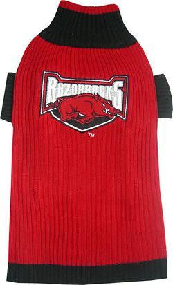 Arkansas Razorbacks Pet Sweater XS