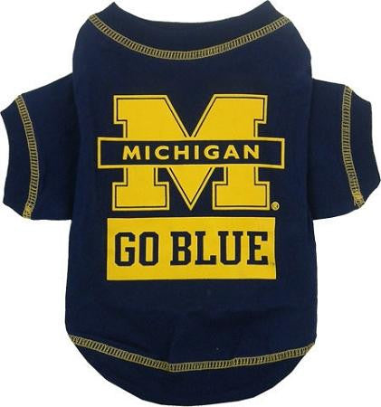 Michigan Wolverines Pet Shirt LG