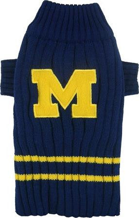 Michigan Wolverines Pet Sweater LG