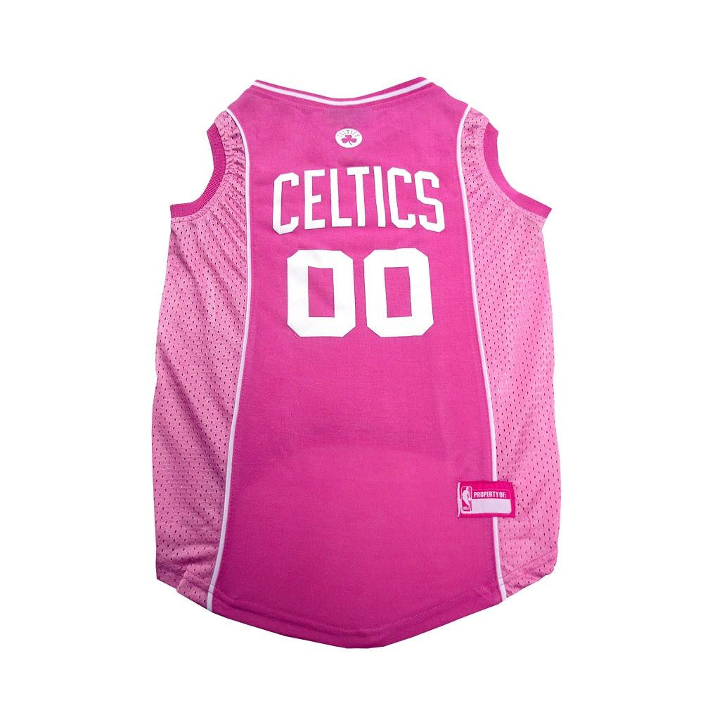 Boston Celtics Pink Dog Jersey Large